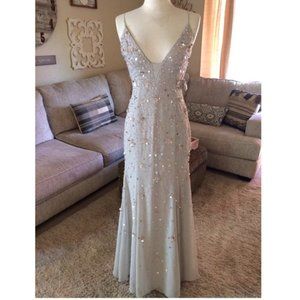 Lulu's Radiant Devotion Grey Beaded Sleeveless Max